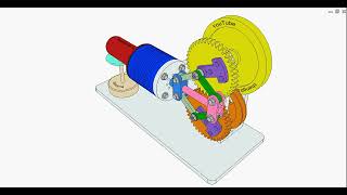 Rhombic drive for beta Stirling engines [upl. by Lathrope]