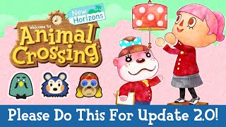 YOU NEED TO DO THIS FIRST New Animal Crossing Update 20 Animal Crossing New Horizons DLC [upl. by Reeva]