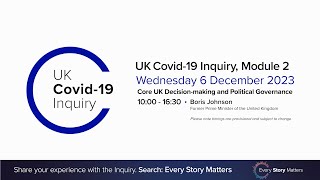 UK Covid19 Inquiry  Module 2 Hearing PM  6 December 2023 [upl. by Gilbertson219]