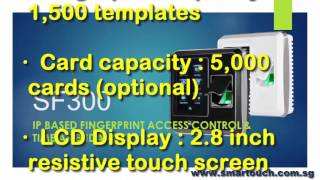 Biometric Fingerprint Machine SF300 Features Link With Time Attendance System [upl. by Tecil]