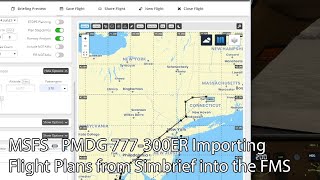 MSFS  PMDG 777300ER Importing Flight Plans from Simbrief into the FMS [upl. by Meil24]