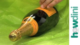 How to gift wrap a champagne bottle [upl. by Morissa]