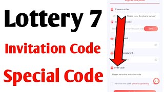 Lottery 7 invite code lottery 7 invitation code invite code in lottery 7 lottery 7 ka invite code [upl. by Terryn]