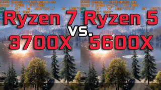 Ryzen 7 3700X vs Ryzen 5 5600X Gaming Comparison With RTX 3080 [upl. by Emiolhs]