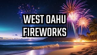 4k WEST OAHU Hawaii Fireworks Display New Years Day 2024  Unedited [upl. by Ardnaeel]