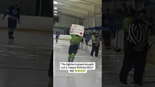 The craziest hockey fight EVER 🤣☠️ [upl. by Aneehsyt]