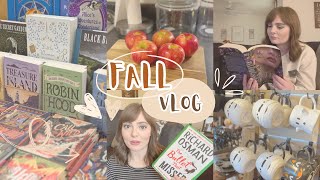 Cozy Fall Reading Vlog  reading two cozy books shopping and baking 🍂🍎 [upl. by Nelhsa679]