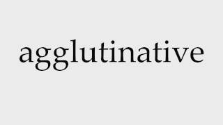 How to Pronounce agglutinative [upl. by Lorrie]