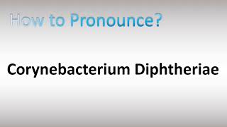 How to Pronounce Corynebacterium Diphtheriae [upl. by Harelda]