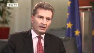 JournalInterview with Günther Oettinger European Commissioner for Energy [upl. by Eilliw]