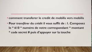 comment transferer le credit de mobilis vers mobilis [upl. by Dedie]