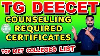 Telangana DEECET Counsiling required documentsTop Government Colleges listCounsiling update 2024 [upl. by Doolittle]