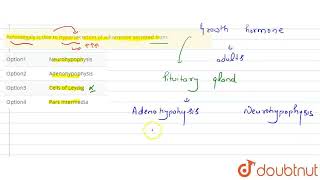 Acromegaly is due to hypersecretion of a hormone secreted from  CLASS 12  NTA NEET SET 68 [upl. by Kaitlyn]