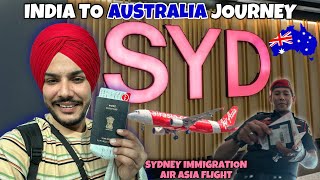 INDIA TO AUSTRALIA JOURNEY 🇦🇺🦘 Student Visa   Sydney IMMIGRATION Experience [upl. by Dekeles]