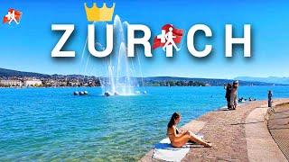 ZURICH SWITZERLAND on a Sunny Day Beautiful Walking Tour 🇨🇭 [upl. by Codi722]