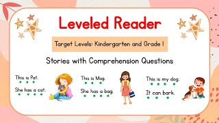 Reading for Kindergarten and Grade 1  Leveled Reader 1  Reading Comprehension [upl. by Lovmilla674]