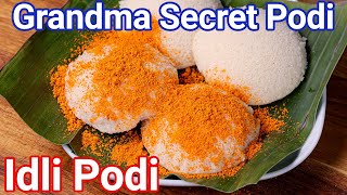 Idli Podi Recipe  Idli Milagai Podi  Magic Gun Powder  Grandma Secret  Side Dish for Idli Dosa [upl. by Annahaj]