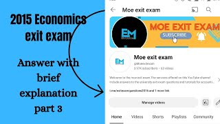 🛑 2015 Economics exit exam answer part 3 [upl. by Nevlin]