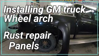 welding in rust repair wheel arch panels [upl. by Greg]