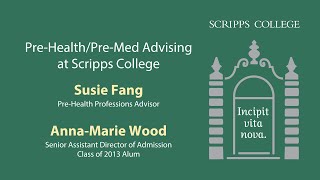 PreHealthPreMed Advising at Scripps College [upl. by Enilegnave501]