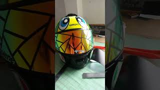 💥Helmet modification stickerrainbowfilm sticker youtubeshorts viralshort trendingshorts shorts [upl. by Eetak]