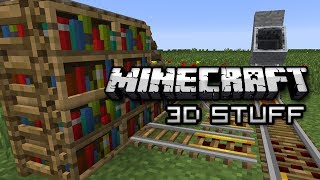 Minecraft Vanilla 3D Rails Bookshelves and Ladders 18 Snapshot [upl. by Jeuz]