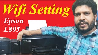 WiFi Setting Epson L805 easy way [upl. by Nalac]