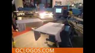 Maquina serigrafia textil automatica 6 colores 2 walz o OC Logos [upl. by Brier]