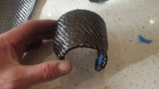 DIY carbon fibre Exhaust shroud BMW K with Termignoni pipe [upl. by Vtehsta]