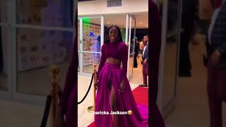 Shericka Jackson Hits the Red Carpet RJR Sportsman amp Sportswoman of the Year sherickajackson Awards [upl. by Etnuaed]