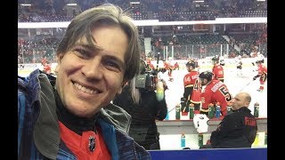 Z Chengdu na otočku na NHL Flames  Blackhawks [upl. by Jarietta]