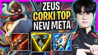 ZEUS TRIES NEW META CORKI TOP  T1 Zeus Plays Corki TOP vs Poppy  Season 2024 [upl. by Ynos511]