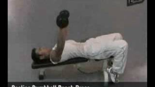 Gerakan Latihan Otot Dada Bawah  DECLINE DUMBBELL BENCH PRESS [upl. by Kcirreg]