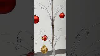 Display your ornaments in style with our silver 3tier rotating ornament tree [upl. by Gabie]