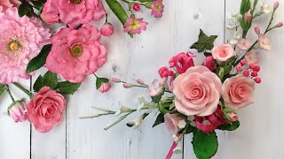 How To Wire amp Arrange Flowers For Cakes 🌸🍰 [upl. by Nahor]