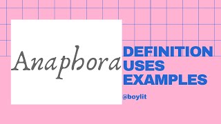 Anaphora  Definition Uses amp Examples  Studying Literature [upl. by Heintz851]