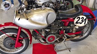 Moto Guzzi Bicilindrica 500  vintage 120 degree VTwin racer from Mandello del Lario [upl. by Aivatal975]