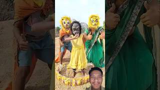 Three mask man 😲♂️ shorts comedy funny bhoot cartoon trending cutepet [upl. by Deonne]