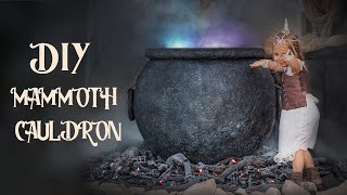 DIY make your own GIANT REALISTIC LIFESIZE Witch Cauldron Halloween Bone Fire pit prop amp Décor [upl. by Beltran]