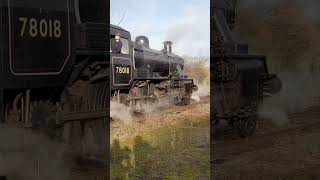 78018 Passing At Loughborough Central Station  GCR Winter Steam Gala 2024 [upl. by Modie]