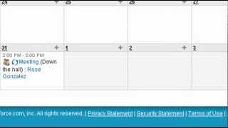 II Creating Calendar Events  Salesforce FastStart  Salesforcecom Training [upl. by Nadruoj]