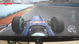 F1 2010 quotGamescom 2010quot Gameplay 7 Tire Damage [upl. by Asenav]