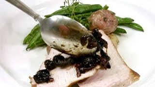 Pork Tenderloin Recipe with Zinfandel Bing Cherry and Roasted Onion Warm Compote [upl. by Volotta140]