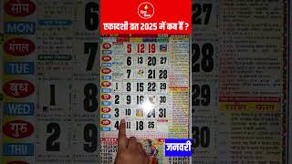 एकादशी कब है 2025 में  Ekadashi Kab Hai 2025  Ekadashi 2025 January  Putarada Ekadashi 2025 Date [upl. by Beutler]