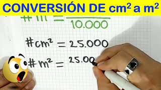 Convertir de Centímetros Cuadrado a Metros Cuadrados cm2 a m2 [upl. by Maible]