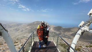 Worlds Largest Zipline 3Minute Thrill Ride on Jebel Jais zipline uae adrenaline [upl. by Cima]