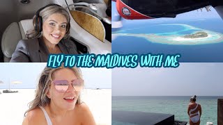 FLY WITH ME TO THE MALDIVES  TRAVEL VLOG  PAIGE [upl. by Ahsekam986]