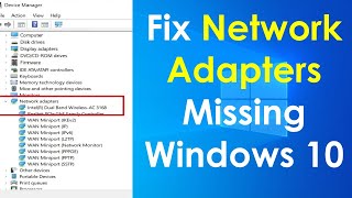 Network adapter missing windows 10 [upl. by Jacquenette449]