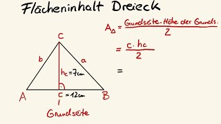 Flächeninhalt für Dreieck [upl. by Tomi]