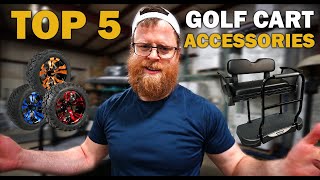 Top 5 Golf Cart Accessories CLUB CAR EZGO YAMAHA [upl. by Wiedmann341]